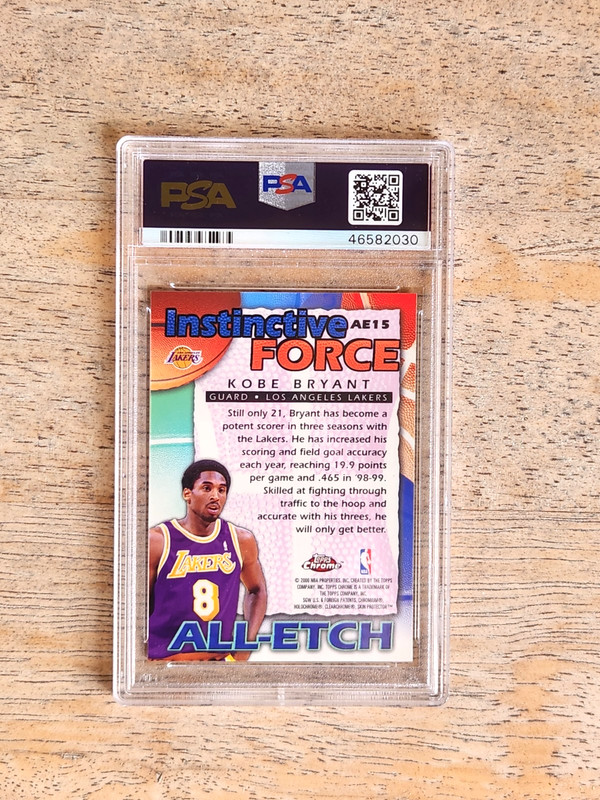 1999-2000 Topps Chrome Kobe Bryant All - Etch Insert PSA 10 view 2