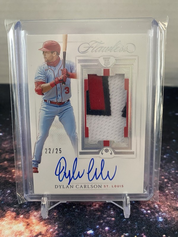 2021 Flawless Dylan Carlson Rookie Patch Auto #RPA-DC /25 Cardinals