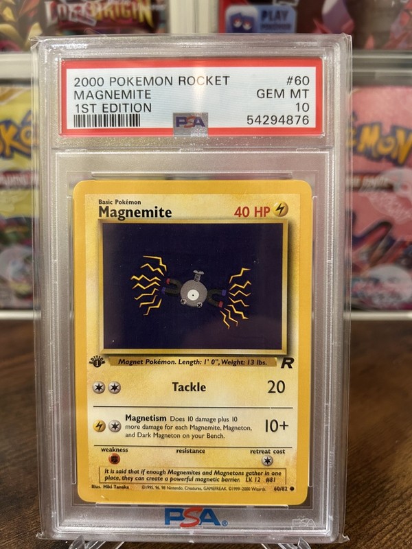 2000 POKEMON ROCKET 1ST EDITION #60 MAGNEMITE PSA 10 GEM MINT 
