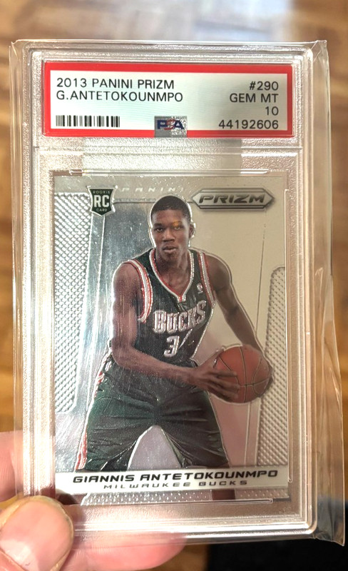 2013 PANINI PRIZM #290 GIANNIS ANTETOKOUNMPO ROOKIE RC PSA 10