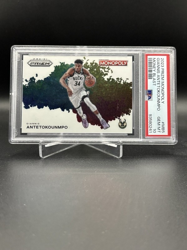 2023-24 Panini Prizm Monopoly Giannis Antetokounmpo Money Blast #MB-5 Psa 10