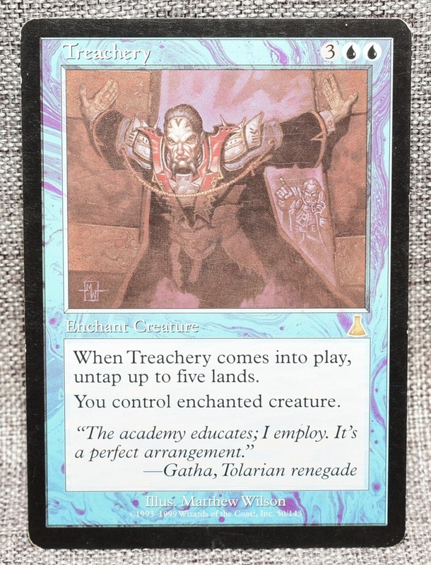 MTG Treachery - Urza's Destiny 1999 Rare Blue - Reserved List Magic EDH ~PSA 3