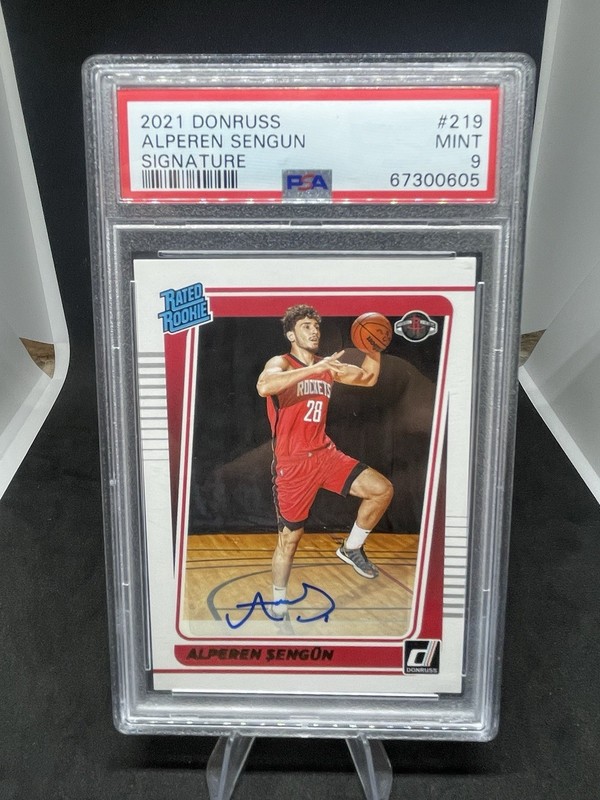 2021 Donruss Signature #219 Alperen Sengun Rockets RC Rookie AUTO PSA 9 SP