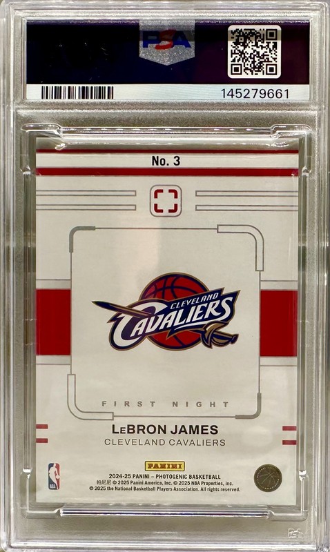 JERSEY # MATCH! 2024-25 Panini Photogenic LeBron James First Night 23/49! PSA 10 view 2