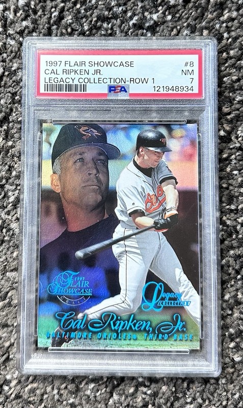 1997 Flair Showcase Legacy Collection Row 2 Cal Ripken Jr. HOF PSA 7