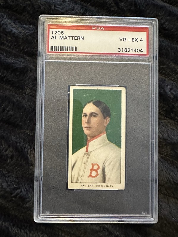 T206 Al Mattern Sweet Caporal Cigarettes PSA 4 VG-EX 