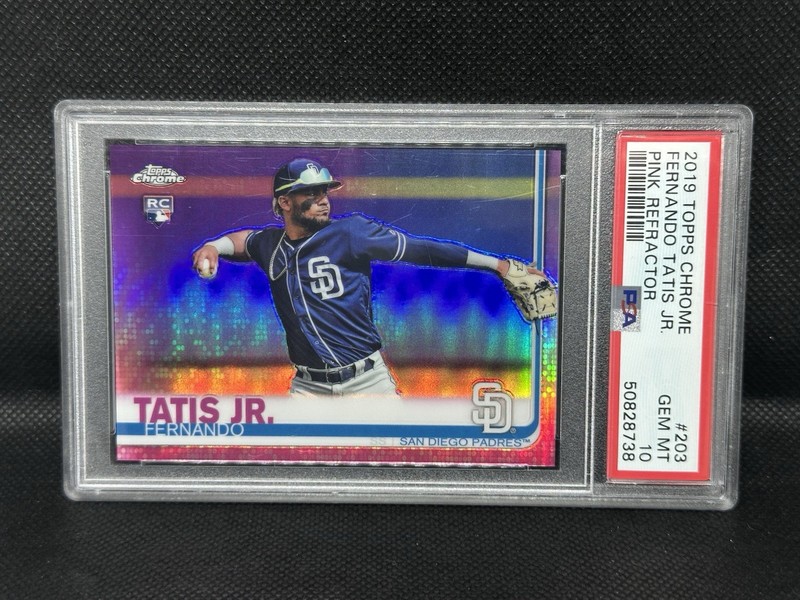 2019 Topps Chrome Fernando Tatis Jr Rookie Pink Refractor PSA 10