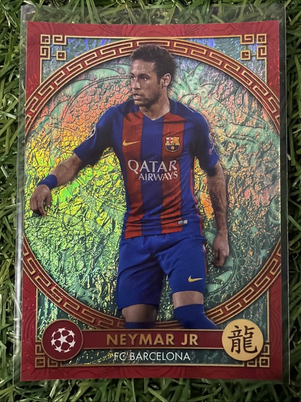 Neymar Jr 2023 Topps UEFA Club Competitions Jade Edition Chinese New Year #NY-4 view 2