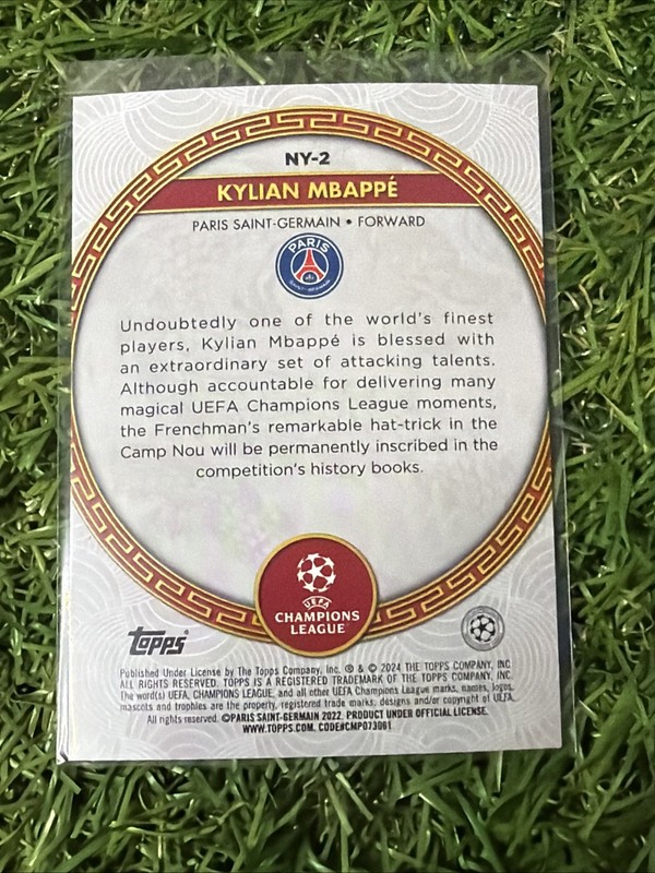 Kylian Mbappe Paris-Saint Germain 2023-24 Topps Jade ED Chinese New Year NY-2 view 2