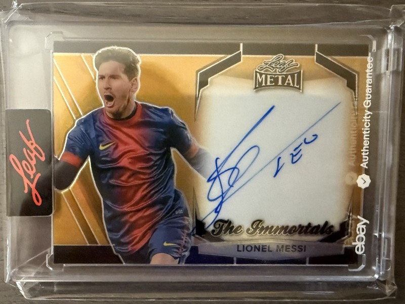 ✅ 2025 Leaf Metal The Immortals Gold LIONEL MESSI On Card Auto #/100 World Cup