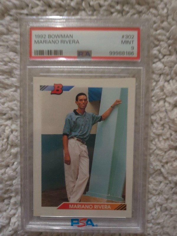 1992 Bowman Mariano Rivera Rookie PSA9