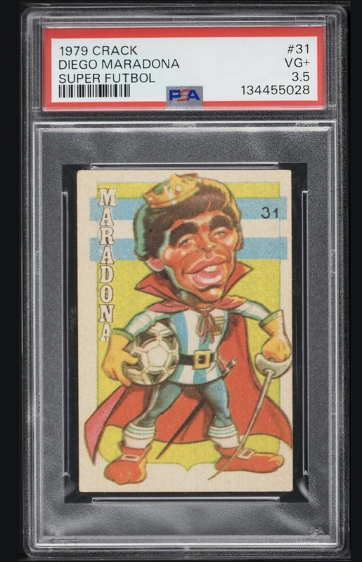1979 CRACK SUPER FUTBOL #31 DIEGO MARADONA PSA 3.5 Argentina Soccer Rare