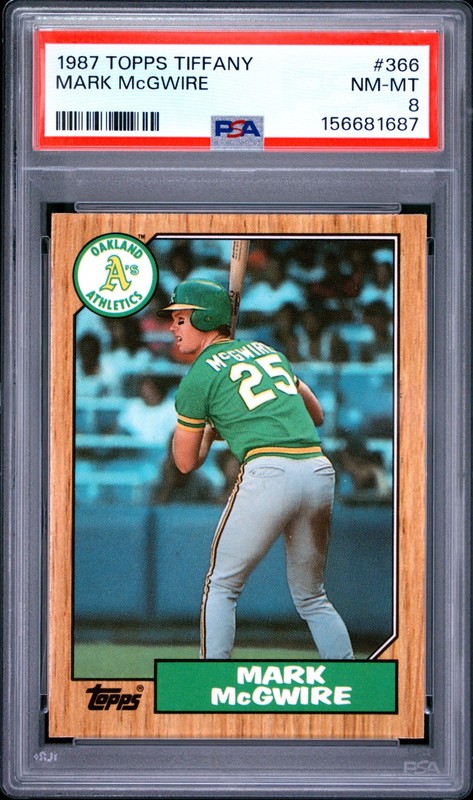 1987 Topps - Mark McGwire #366 Tiffany PSA 8