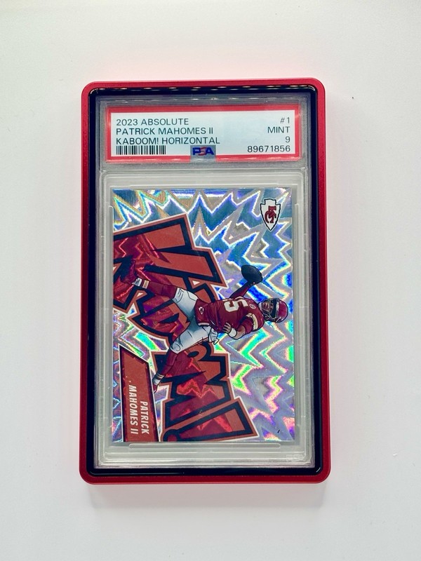 2023 Panini Absolute #1 Patrick Mahomes II KABOOM! Horizontal PSA 9 MINT