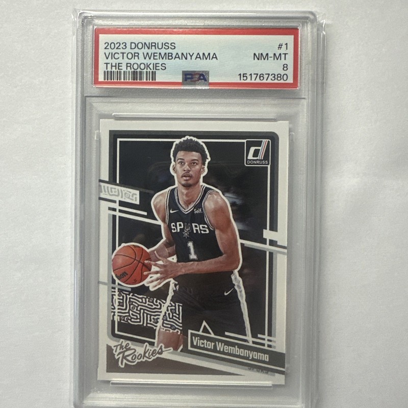 2023 PANINI DONRUSS THE ROOKIES ROOKIE CARD #1 VICTOR WEMBANYAMA PSA 8🔥🔥
