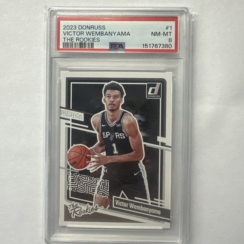 2023 PANINI DONRUSS THE ROOKIES ROOKIE CARD #1 VICTOR WEMBANYAMA PSA 8🔥🔥 view 2