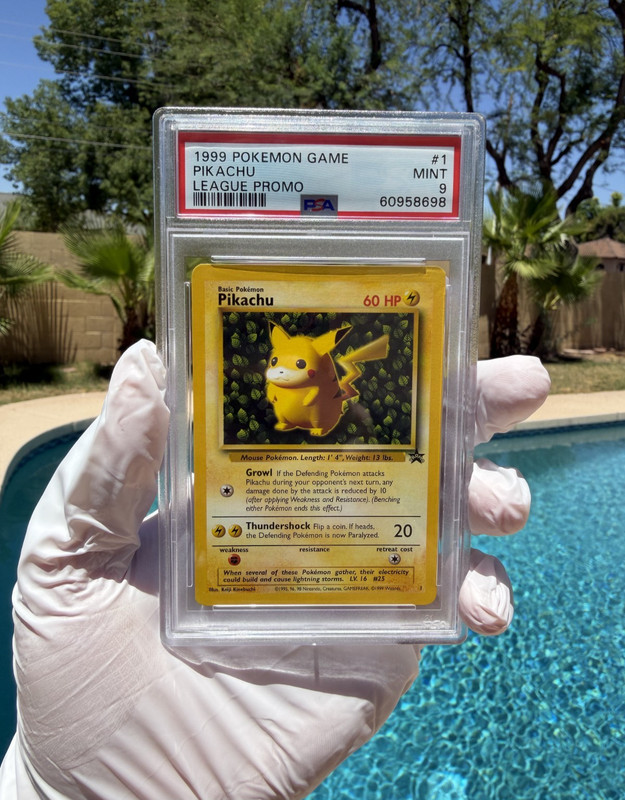 1999 Pokemon League Promo Pikachu #1 PSA 9 Mint WOTC Black Star Promo