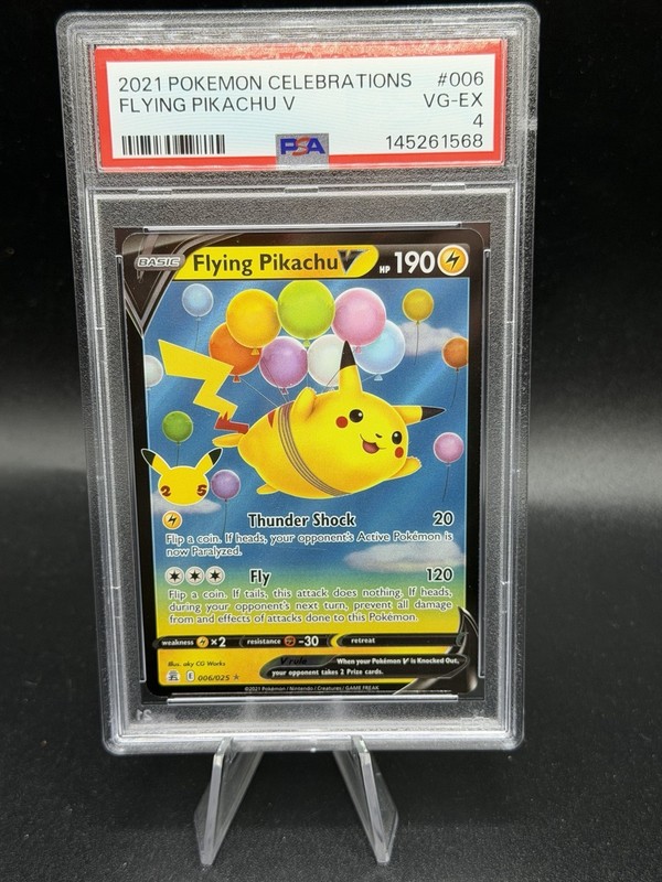 2021 POKEMON CELEBRATIONS #006 FLYING PIKACHU V PSA 4