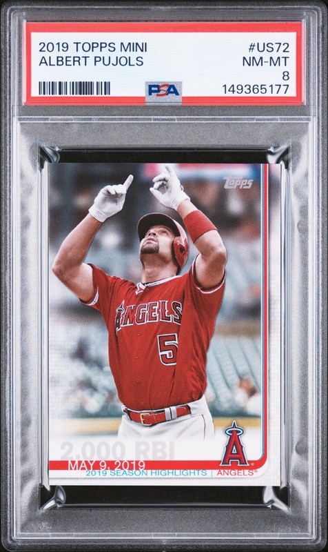 Albert Pujols - 2019 Topps Mini #US72   PSA 8