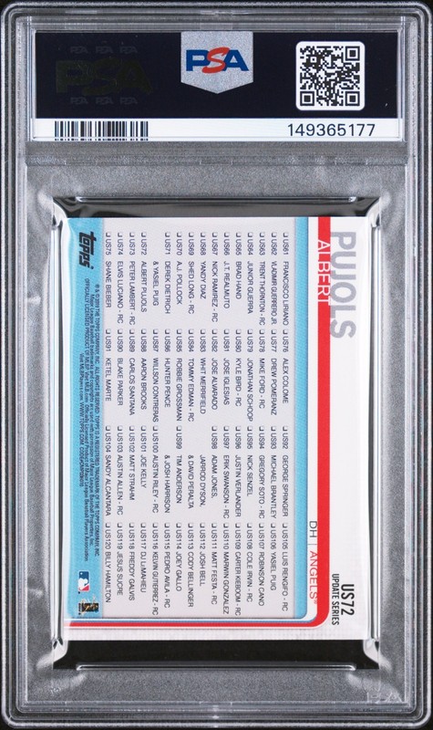 Albert Pujols - 2019 Topps Mini #US72   PSA 8 view 2