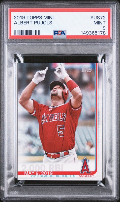 Albert Pujols - 2019 Topps Mini #US72  PSA 9