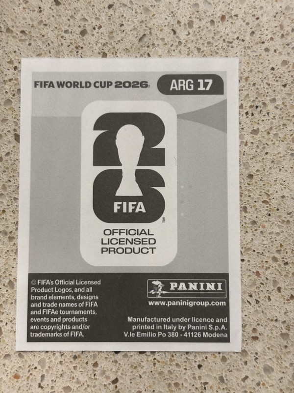 Lionel Messi Panini FIFA World Cup 26 2026 Sticker Argentina Inter Miami ARG17 view 2