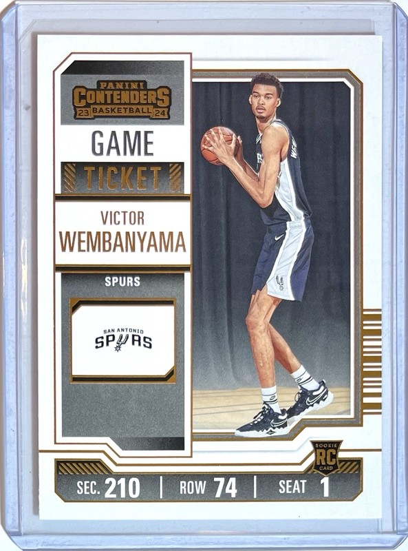 Victor Wembanyama ROOKIE CARD RC 2023-24 Contenders Game Ticket Bronze SP #11 view 2