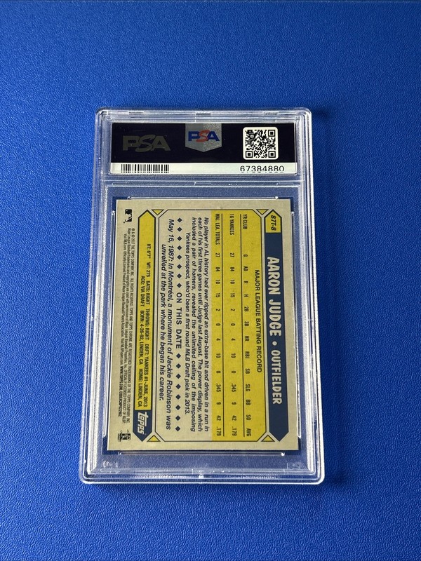 2017 Topps Chrome - 1987 Design Aaron Judge #87T-8 (RC) PSA 10 view 2