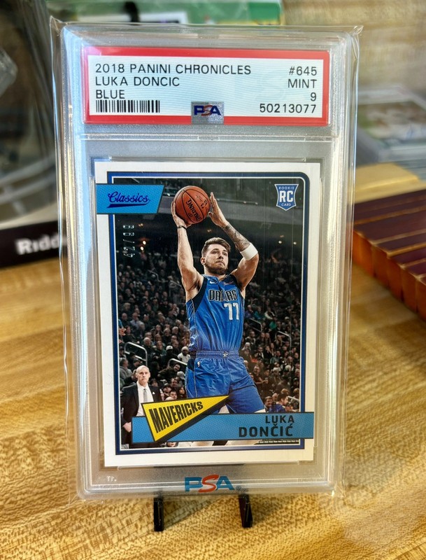 Luka Doncic 2018-19 NBA Panini Chronicles #645 PSA 9 Rookie RC  Blue /99 Retro