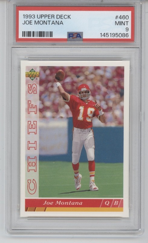 1993 Upper Deck Football #460 Joe Montana Psa 9