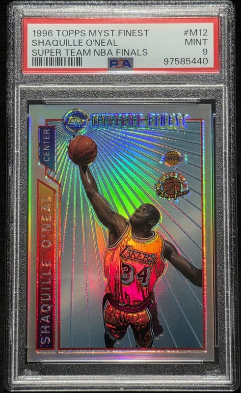1996 Topps Mystery Finest REFRACTOR Shaquille O'Neal (MVP) PSA 9 MINT - Low Pop