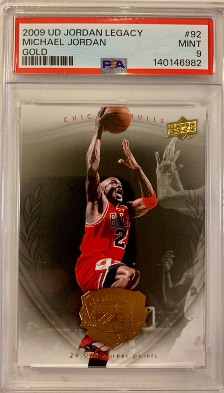 Upper Deck 2009 Jordan Legacy Michael Jordan Gold #92 PSA 9 Bulls