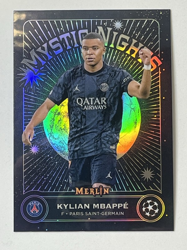 KYLIAN MBAPPE 2023-24 Topps Merlin Mystic Nights Refractor PSG #MN-2 “NM/MT”