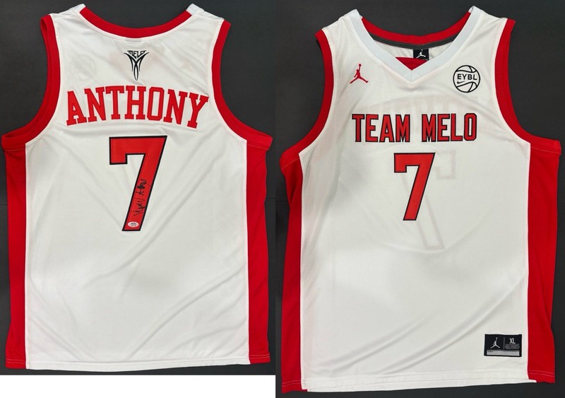 Kiyan Anthony Autographed/Signed Team Melo EYBL Jersey PSA Carmelo Son Syracuse