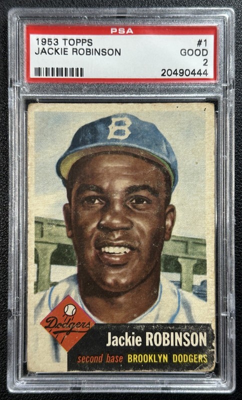 JACKIE ROBINSON PSA 2 1953 TOPPS BASEBALL #1 DODGERS 0444