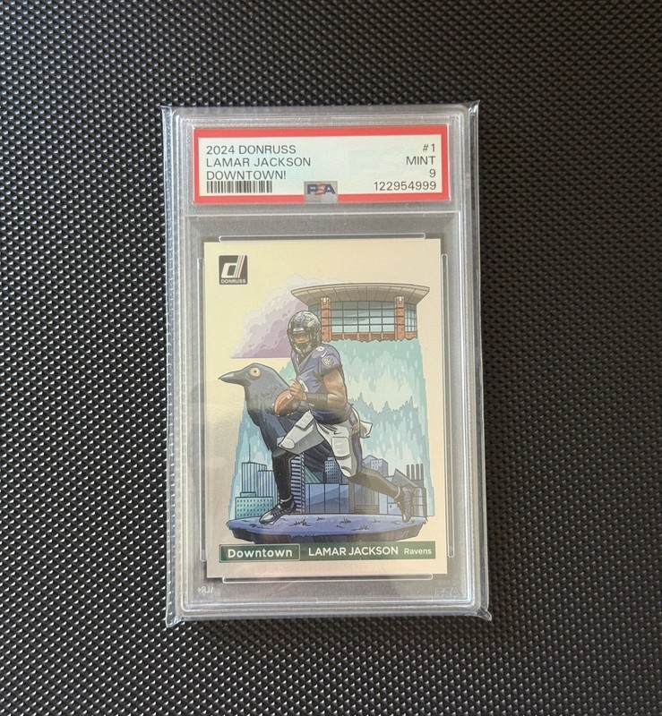 💎 PSA 9 Lamar Jackson Downtown! 2024 Donruss SSP Ravens MVP Rare 🔥