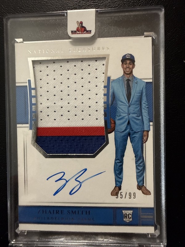 ZHAIRE SMITH 2018-19 National Treasures True Rookie Patch Autograph /99 Auto