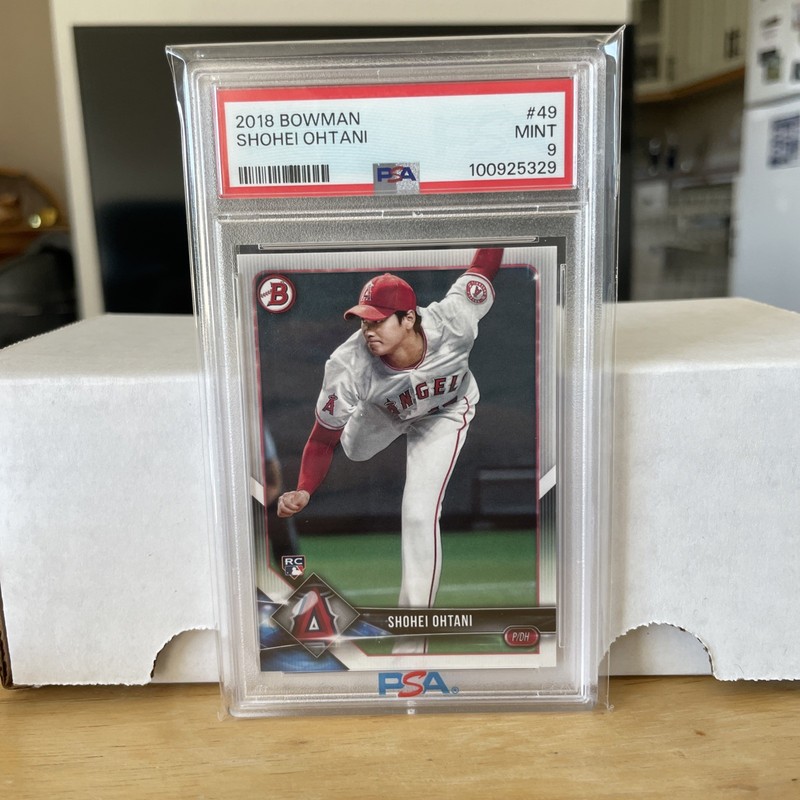 Bowman 2018 Shohei Ohtani Rookie RC PSA 9 #49 Los Angeles Angels view 1