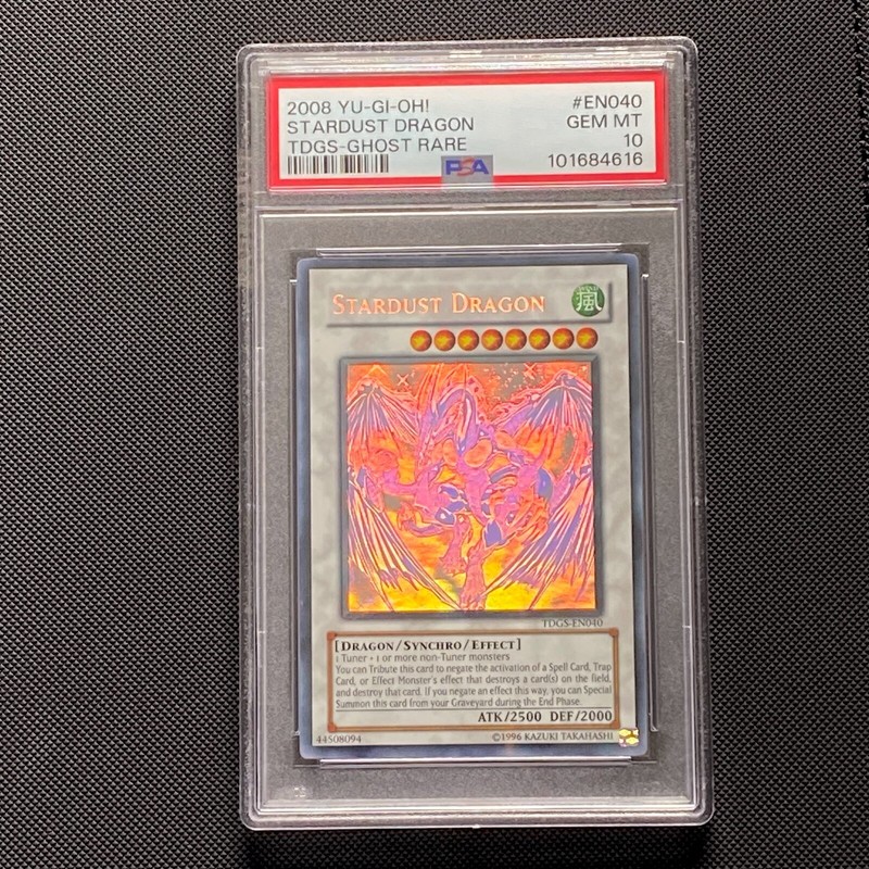 PSA 10 Gem Mint - Stardust Dragon TDGS-EN040  Ghost Rare Unlimited YuGiOh 2008
