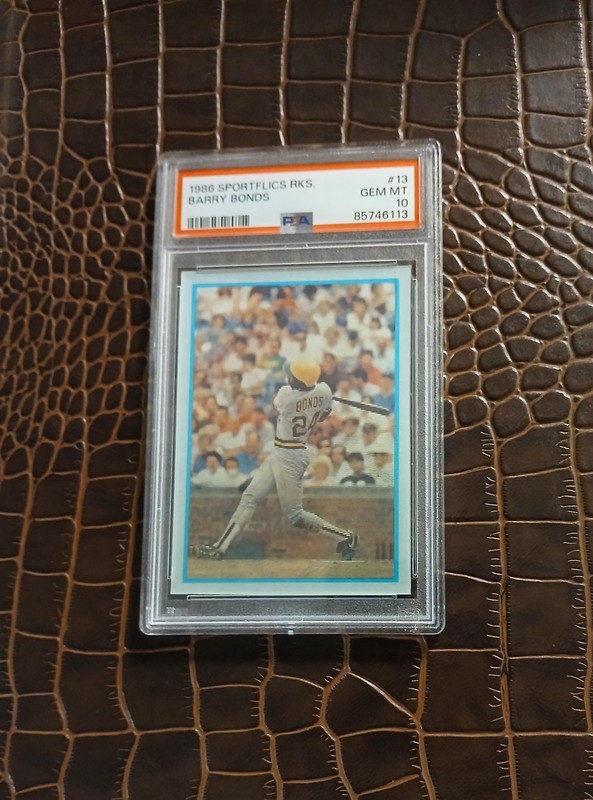 1986 Sportsflics #13 BARRY BONDS🏆PSA 10🏆RC🎈