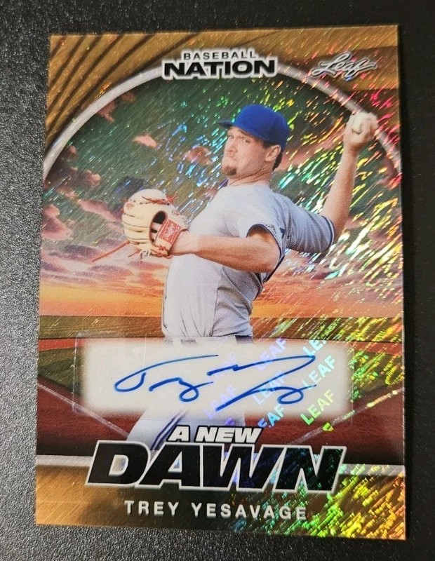 2025 Leaf Baseball Nation Trey Yesavage A New Dawn Auto 1/1