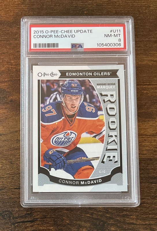 2015-16 Upper Deck O-Pee-Chee Update Marquee Rookie Connor McDavid #U11 PSA 8