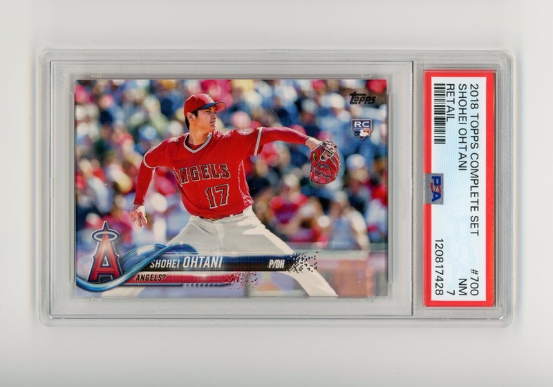 2018 Topps Complete Set Shohei Ohtani #700 Retail Rookie RC PSA 7 NM Angels