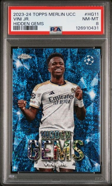 2023-24 Topps Merlin UCC Vini Jr Hidden Gems Vinicius PSA 8 #HG-11 Madrid Brazil