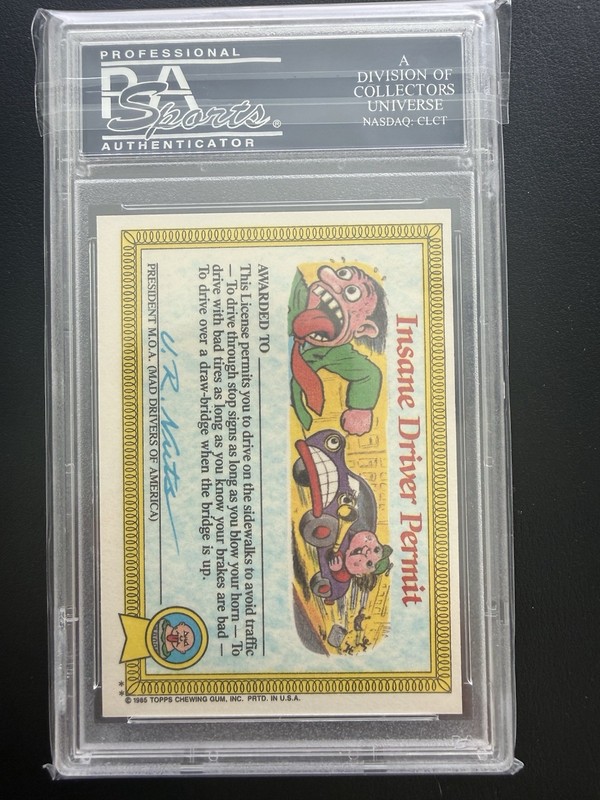 1985 Topps OS1 Garbage Pail Kids Series 1 BAD BRAD 18b Matte Card PSA 10 GEM view 2