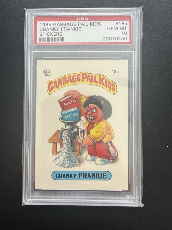 1985 Topps OS1 Garbage Pail Kids Series 1 CRANKY FRANKIE 18a Matte Card PSA 10