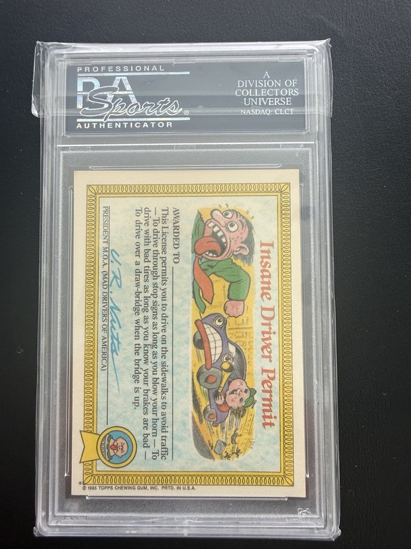 1985 Topps OS1 Garbage Pail Kids Series 1 CRANKY FRANKIE 18a Matte Card PSA 10 view 2