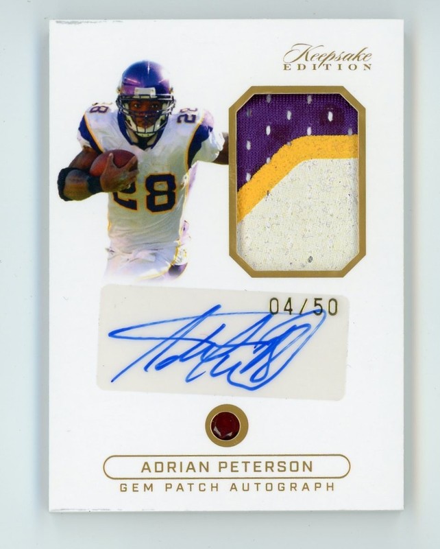 2024 Keepsake Sports Edition #GPA-AP Adrian Peterson Patch Auto /50 Game Used