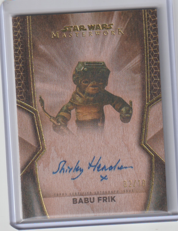 2025 Star Wars Masterwork  SHIRLEY HENDERSON as BABU FRIK wood Auto Debut /10