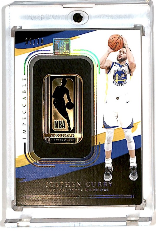 2021-22 Panini Impeccable 14k Gold LOGOMAN 3/10 Stephen Curry #3 R6220J